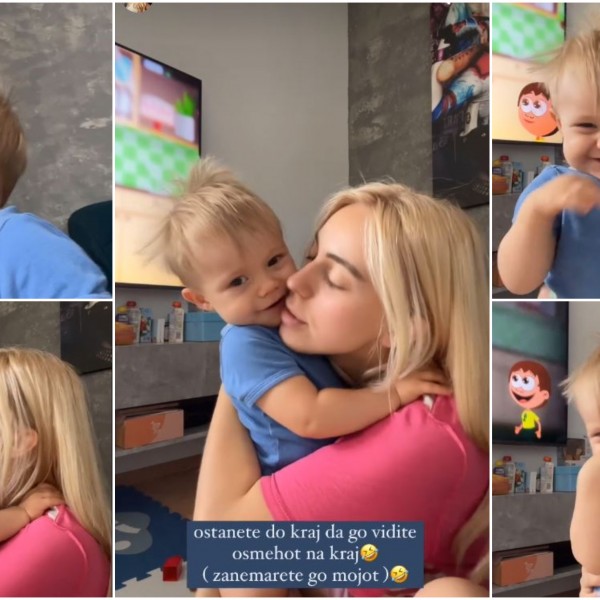 Утрински ритуал со насмевки, бакнежи и прегратки: Преслатко видео на Антониа Гиговска со синот Киан